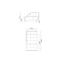 Acheter Cosmopolitan design Méridienne Bali - Gris foncé