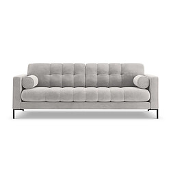 Cosmopolitan Design Canapé "Bali" 3 places en velours argent