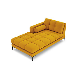 Cosmopolitan Design Méridienne gauche "Bali" en tissu structurel jaune