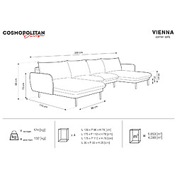 Avis Cosmopolitan design canapé panoramique Vienna - Gris foncé