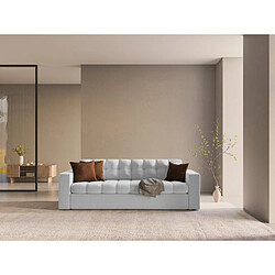 CXL by Christian Lacroix Canapé convertible avec coffre de rangement "Yohan" 3 places en tissu structurel gris clair
