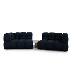 Cosmopolitan design Canapé Sky 2 places velours - Bleu roi