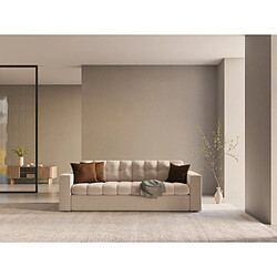 CXL by Christian Lacroix Canapé convertible avec coffre de rangement "Yohan" 3 places en tissu structurel beige