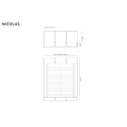 Avis Cosmopolitan Design Lit coffre avec tête de lit "Nicolas" 160x200cm en chenille beige