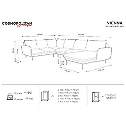 Avis Cosmopolitan design Canapé panoramique Vienna - Bleu clair