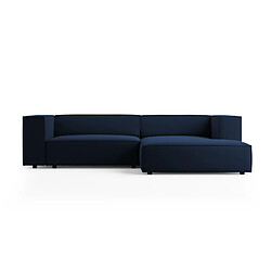 Cosmopolitan Design Canapé d'angle droit "Arendal" 3 places en velours bleu roi