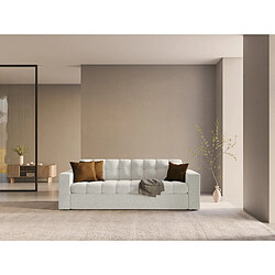 CXL by Christian Lacroix Canapé convertible avec coffre de rangement "Yohan" 3 places en bouclé blanc