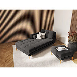 Cosmopolitan design Méridienne Bali gauche - Gris foncé