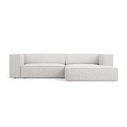 Cosmopolitan Design Canapé d'angle droit "Arendal" 3 places en chenille gris clair