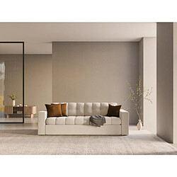 CXL by Christian Lacroix Canapé convertible avec coffre de rangement "Yohan" 3 places en velours beige clair