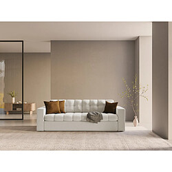 CXL by Christian Lacroix Canapé convertible avec coffre de rangement "Yohan" 3 places en tissu structurel beige clair
