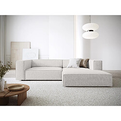 Cosmopolitan Design Canapé d'angle droit "Arendal" 3 places en chenille gris clair