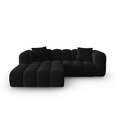 CXL by Christian Lacroix Canapé d'angle gauche modulable "Clotilde" 3 places en velours noir