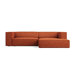 Cosmopolitan Design Canapé d'angle droit "Arendal" 3 places en chenille terracotta