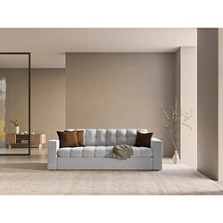 CXL by Christian Lacroix Canapé convertible avec coffre de rangement "Yohan" 3 places en bouclé gris clair