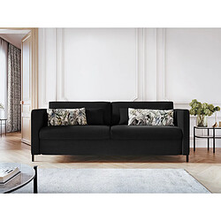 CXL by Christian Lacroix Canapé convertible "Yanis" 2 places en tissu structurel gris foncé