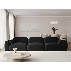 Cosmopolitan design Canapé Sydney 4 places velours - Noir
