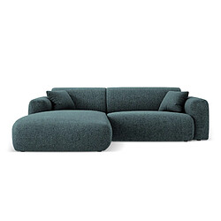 Cosmopolitan Design Canapé d'angle gauche "Nolio" 4 places en chenille pétrole