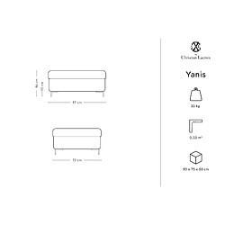 Avis CXL by Christian Lacroix Pouf avec coffre "Yanis" en tissu structurel beige