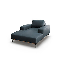 CXL by Christian Lacroix Méridienne "Marc" en cuir véritable bleu