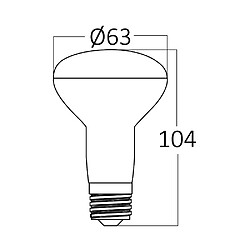 Braytron ampoule LED R63 E27 9W - blanc froid 6500K