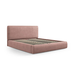 Acheter Cosmopolitan Design Lit coffre avec tête de lit "Colonel" 140x200cm en chenille rose
