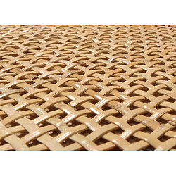 Mendler Meuble à chaussures en rotin - Blanc