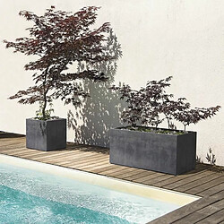 Avis Jardinière auto-arrosante Deroma Anthracite 79 cm Plastique Rectangulaire