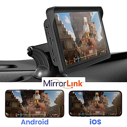Avizar Écran CarPlay Android Auto 7'' Bluetooth Pare brise Camera de recul Noir pas cher