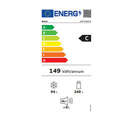 Bosch KGE39AWCA - Blanc pas cher