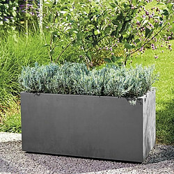 Jardinière auto-arrosante Deroma Anthracite 79 cm Plastique Rectangulaire pas cher