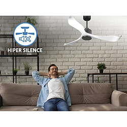 Acheter Purline Ventilateur de plafond Réversible Thermostat Wifi Moteur à courant continu Toits en pente Télécommande Adaptateur 2/3 Lames Hypersilence Mémoire