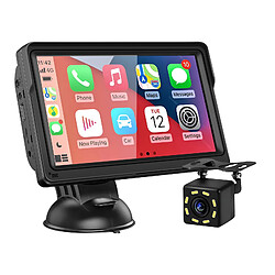 Avizar Écran CarPlay Android Auto 7'' Bluetooth Pare brise Camera de recul Noir