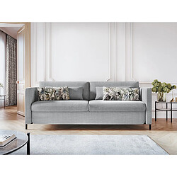 CXL by Christian Lacroix Canapé convertible "Yanis" 2 places en tissu structurel gris clair