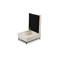 Acheter CXL by Christian Lacroix Pouf avec coffre "Yanis" en tissu structurel beige