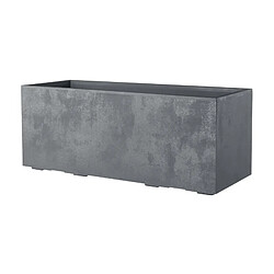 Jardiniere Muret - DEROMA - Millennium R - Ashgrey - A réserve d'eau - Roulettes - 99 cm