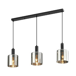 BRAYTRON Suspension décorative 3xE27 23W IP20 – Verre fumé