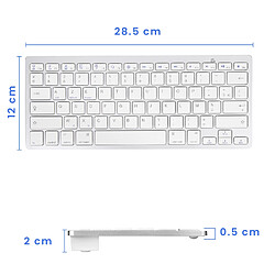 Avizar Clavier Bluetooth AZERTY avec 7 Raccourcis multimédia Autonomie 30j Argent pas cher