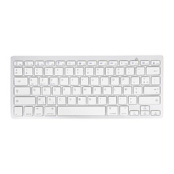 Avizar Clavier Bluetooth AZERTY avec 7 Raccourcis multimédia Autonomie 30j Argent
