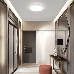 NETTLIFE Panneau LED plafonnier noir éclairage de plafond plat IP44 résistant aux éclaboussures blanc froid 15W pas cher