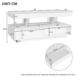 Acheter Okwish Table basse rectangulaire - Blanc