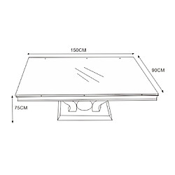 Homy france Table à manger Trofy - Blanc