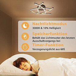 Avis NETTLIFE Plafonnier LED Chambre Noir Dimmable 32w Moderne Métal Avec Télécommande