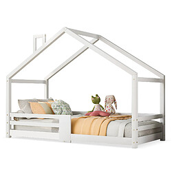 OKWISH Lit enfant 90x200 cm - Lit cabane - Blanc
