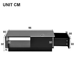 Acheter Okwish Table basse rectangulaire - Noir