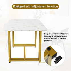 Okwish Ensemble table et 4 chaises - Blanc et vert foncé