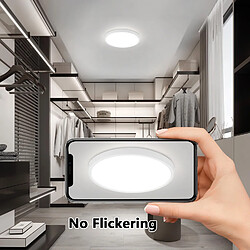 Acheter NETTLIFE Panneau LED plafonnier noir éclairage de plafond plat IP44 résistant aux éclaboussures blanc froid 15W