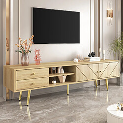 Okwish Meuble TV moderne - Brun pas cher