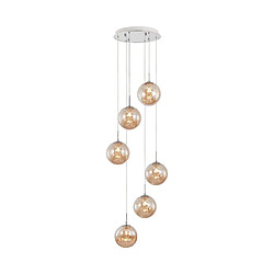 BRAYTRON Suspension décorative 6xG9 10W – Design métal Ambre