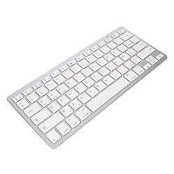 Avizar Clavier Bluetooth AZERTY avec 7 Raccourcis multimédia Autonomie 30j Argent